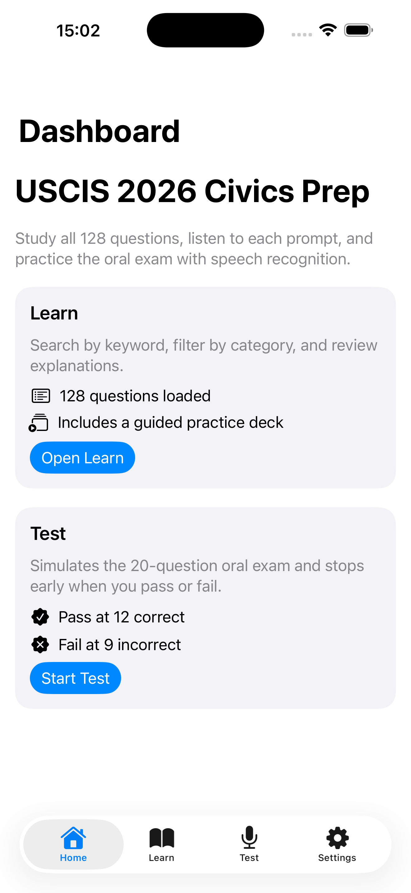 Learn Mode Screenshot 1